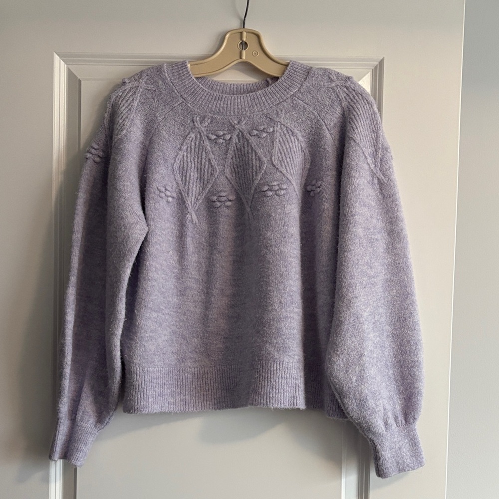 MANGO Lavender Knit Women's Sweater, size XXL